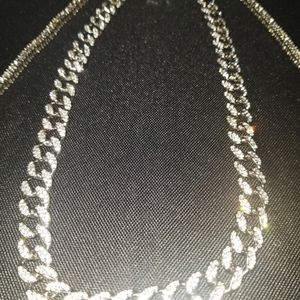 1 row diamond jesus piece iced necklace men